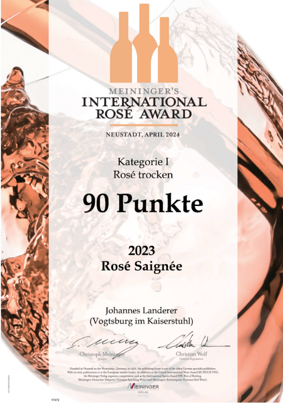 Meininger´s International Rosé Award